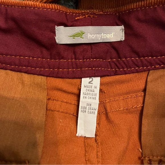 Horny Toad Rust Corduroy Pants Size 2 - Picture 6 of 10